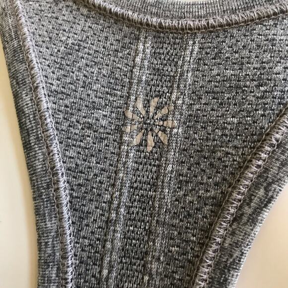 Athleta Racerback Gray Ruched Tank Top Women's Size Small - Picture 5 of 7